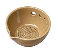 Grater Bowl - Handmade Resin Eagle Beak Grater Plate with 5 Hole Drain Opening | 2 in 1 Garlic and Ginger Grinder for Kale and Thyme 7cm Compact Tool for Home Kitchens