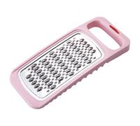 Grater for The Kitchen, Hand Held Long-Lasting Metal Vegetable Cheese Grater, 10.24x4.25in with Comfort Grip, Compact for Prep (Pink)