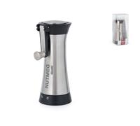 Grater Nutmeg in Stainless Steel and Transparent Acrylic, Silver and Black