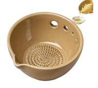 Grating Bowl - 2 in 1 Resin Small Grinder | Multipurpose Grating Plate Kitchen Tools | Ginger Vegetable Garlic Crusher, Manual Mill, Kitchen Apartment Baking Cooking Grinding Gadget