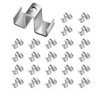 Grating Clips,25-Piece Galvanized Carbon Steel Grating Saddle Clips - Weather Proof Fastener for Installation Treads Bridge Decking Drainage Systems Stair Walkways
