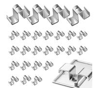 Grating Clips - 25-Piece Heavy Duty Metal Bar Grating Saddle Clamp - Fixing Clamp Hardware for Installation Factory Mezzanines Stair Walkways Drainage Systems Engineers Technicians
