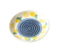Grating Plate - Ceramic Manual Round Pattern Bowl - Garlic Grating Bowl - for Peeling and Baking Ginger, Tomatoes, Chocolate in the Kitchen