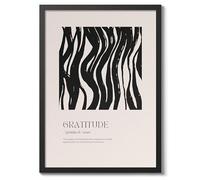 Gratitude Aura Poster, Inspirational Quotes Print, Affirmations Quote Colourful Home Decor, Motivational Bedroom Wall Art, Archival Matte, A5 (Black Frame) - 21x14.8cm
