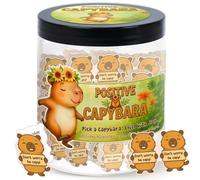 Gratitude Jar | Increase Relaxation Jar | 60 Pieces of Capibara Positive Affirmations Cards | for Friends Children Children Family Parents Neighbors Couples Holiday Home Christmas