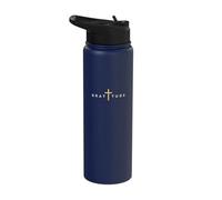 Gratitude Jesus Cross Thin Christian Faith Jesus 33andme Stainless Steel Insulated Water Bottle