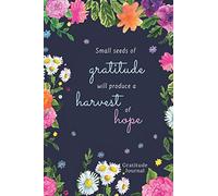 Gratitude Journal: 99 Days Thankful Notebook with 5 Minute Daily Writing Prompts | Floral Frame Navy Blue