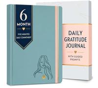 Gratitude Journal for Women, 6-Month Guided Daily Prompts, Fabric Hardcover