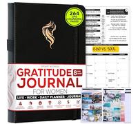 Gratitude Journal for Women & Men - 5 Minute Self Care Journal | 90-Day Undated Daily Planner for Positivity, Affirmations & Manifestation | Guided Mindfulness, Reflection | Vision Board + Stickers