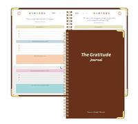 Gratitude Journal for Women Men, Undated Daily Gratitude Journal Spiral with Prompts & Quotes for Self Care, Happiness, Affirmation and Mindfulness, Hardcover, 5.9"x8.6"