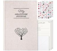 Gratitude Journal for Women Men, Wellness Journal a Day with Different Prompts, Undated Daily Journal Notebook, Appreciation Diary for Happiness, Positivity, Reflection, Inspirational Gifts, Beige