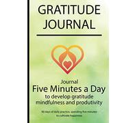 Gratitude journal: Journal Five minutes a day to develop gratitude, mindfulness and productivity By Simple Live 6357