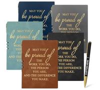 Gratitude Journal Notebook with Personalised Pen - May You Be Proud of - Inspirational Thank You Notebooks, A5 Lined Pages, Multiple Colours, Mindfulness Self-Care Gift for Her/Him