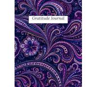 Gratitude Journal Paisley Blue Purple Softcover: College Ruled, 120 Pages, Image on Both Sides