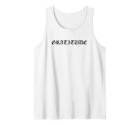 Gratitude One Word Quote Inspirational Motivational Inspo Tank Top