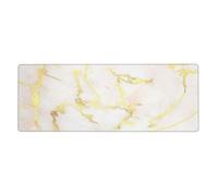 GRatka Add Your Text Gold Marble Blank Modern Elegant,Mouse Pad Large Desk Pad Computer Keyboard Mouse Mat With Non Slip Rubber Base 30 x 80 cm