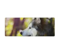 GRatka Alaskan Malamute Bokeh Pets Dogs Cute,Mouse Pad Large Desk Pad Computer Keyboard Mouse Mat With Non Slip Rubber Base 30 x 80 cm