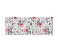GRatka Australian Flora Watercolor Eucalyptus And Blush Flowers,Mouse Pad Large Desk Pad Computer Keyboard Mouse Mat With Non Slip Rubber Base 30 x 80 cm