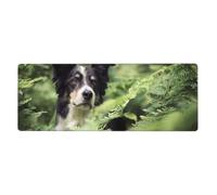 GRatka Border Collie Dogs Bokeh Pets Black White,Mouse Pad Large Desk Pad Computer Keyboard Mouse Mat With Non Slip Rubber Base 30 x 80 cm