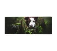GRatka Border Collie Stone Sweet Brown Dogs Pets,Mouse Pad Large Desk Pad Computer Keyboard Mouse Mat With Non Slip Rubber Base 30 x 80 cm