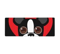 GRatka Boston Terrier Face,Mouse Pad Large Desk Pad Computer Keyboard Mouse Mat With Non Slip Rubber Base 30 x 80 cm