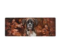 GRatka Boxer Dogs Autumn,Mouse Pad Large Desk Pad Computer Keyboard Mouse Mat With Non Slip Rubber Base 30 x 80 cm