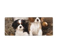 GRatka Cavalier King Charles Spaniel Small Puppies,Mouse Pad Large Desk Pad Computer Keyboard Mouse Mat With Non Slip Rubber Base 30 x 80 cm