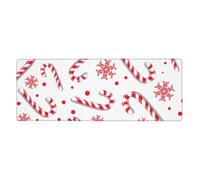 GRatka Christmas Red Candy Cane,Mouse Pad Large Desk Pad Computer Keyboard Mouse Mat With Non Slip Rubber Base 30 x 80 cm