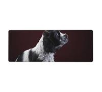 GRatka Cocker Spaniel Puppy Black And White Spaniel,Mouse Pad Large Desk Pad Computer Keyboard Mouse Mat With Non Slip Rubber Base 30 x 80 cm