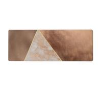GRatka Copper Foil And Blush Rose Gold Marble Triangles,Mouse Pad Large Desk Pad Computer Keyboard Mouse Mat With Non Slip Rubber Base 30 x 80 cm