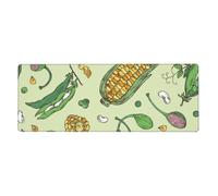 GRatka Corn Peas Pod Beans Pod Caper,Mouse Pad Large Desk Pad Computer Keyboard Mouse Mat With Non Slip Rubber Base 30 x 80 cm