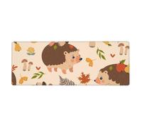 GRatka Cute Hedgehog And Mushroom,Mouse Pad Large Desk Pad Computer Keyboard Mouse Mat With Non Slip Rubber Base 30 x 80 cm