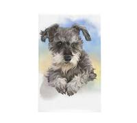 GRatka Cute Mini Schnauzer Print,Waffle Tea Towels Kitchen Absorbent Dish Cloth Drying Dish Towels 41 x 66 cm