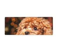 GRatka Cute Poodle,Mouse Pad Large Desk Pad Computer Keyboard Mouse Mat With Non Slip Rubber Base 30 x 80 cm