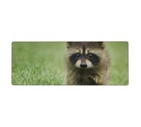 GRatka Cute Raccoon Fashion Printed,Mouse Pad Large Desk Pad Computer Keyboard Mouse Mat With Non Slip Rubber Base 30 x 80 cm