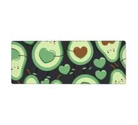GRatka Cute Seamless Pattern Avocado Heart,Mouse Pad Large Desk Pad Computer Keyboard Mouse Mat With Non Slip Rubber Base 30 x 80 cm