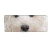 GRatka Cute Westie Puppy,Mouse Pad Large Desk Pad Computer Keyboard Mouse Mat With Non Slip Rubber Base 30 x 80 cm