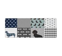 GRatka Dachshund Pet Dog Breed Silhouette Black And Tan,Mouse Pad Large Desk Pad Computer Keyboard Mouse Mat With Non Slip Rubber Base 30 x 80 cm