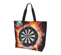 GRatka Dart Board Printed,Reusable Grocery Bags Tote Bags Large Capacity Shoulder bag
