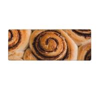 GRatka Delicious Cinnamon Rolls Bread Pattern,Mouse Pad Large Desk Pad Computer Keyboard Mouse Mat With Non Slip Rubber Base 30 x 80 cm