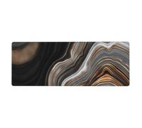 GRatka Elegant Black Marble With Gold And Copper Veins,Mouse Pad Large Desk Pad Computer Keyboard Mouse Mat With Non Slip Rubber Base 30 x 80 cm