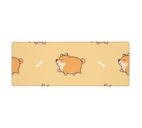 GRatka Fat Shiba Inu Anime Dog Pattern,Mouse Pad Large Desk Pad Computer Keyboard Mouse Mat With Non Slip Rubber Base 30 x 80 cm