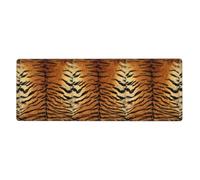 GRatka Faux Siberian Tiger Skin,Mouse Pad Large Desk Pad Computer Keyboard Mouse Mat With Non Slip Rubber Base 30 x 80 cm