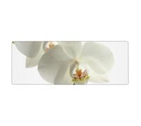 GRatka Floral White Flowers Orchid Elegant Modern Trendy,Mouse Pad Large Desk Pad Computer Keyboard Mouse Mat With Non Slip Rubber Base 30 x 80 cm