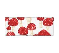 GRatka Fly Agaric Red Mushrooms,Mouse Pad Large Desk Pad Computer Keyboard Mouse Mat With Non Slip Rubber Base 30 x 80 cm