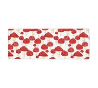 GRatka Fly Agaric Red Mushrooms Pattern,Mouse Pad Large Desk Pad Computer Keyboard Mouse Mat With Non Slip Rubber Base 30 x 80 cm