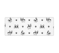 GRatka French Bulldog Paw,Mouse Pad Large Desk Pad Computer Keyboard Mouse Mat With Non Slip Rubber Base 30 x 80 cm