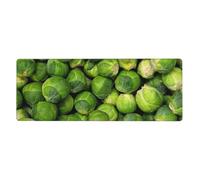 GRatka Green Brussel Sprout Print,Mouse Pad Large Desk Pad Computer Keyboard Mouse Mat With Non Slip Rubber Base 30 x 80 cm