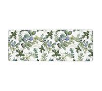 GRatka Green Eucalyptus Leaves Printed,Mouse Pad Large Desk Pad Computer Keyboard Mouse Mat With Non Slip Rubber Base 30 x 80 cm
