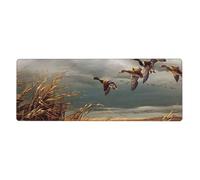 GRatka Hunting Flying Wild Ducks,Mouse Pad Large Desk Pad Computer Keyboard Mouse Mat With Non Slip Rubber Base 30 x 80 cm